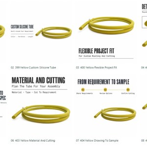 Custom Slim Yellow Silicone Tubing for Precision Dosing Pumps