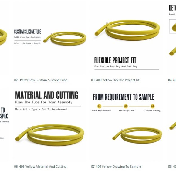 Custom Slim Yellow Silicone Tubing for Precision Dosing Pumps