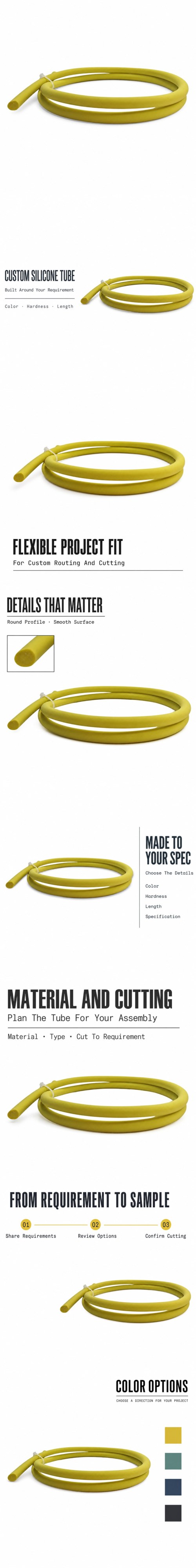 Custom Slim Yellow Silicone Tubing for Precision Dosing Pumps