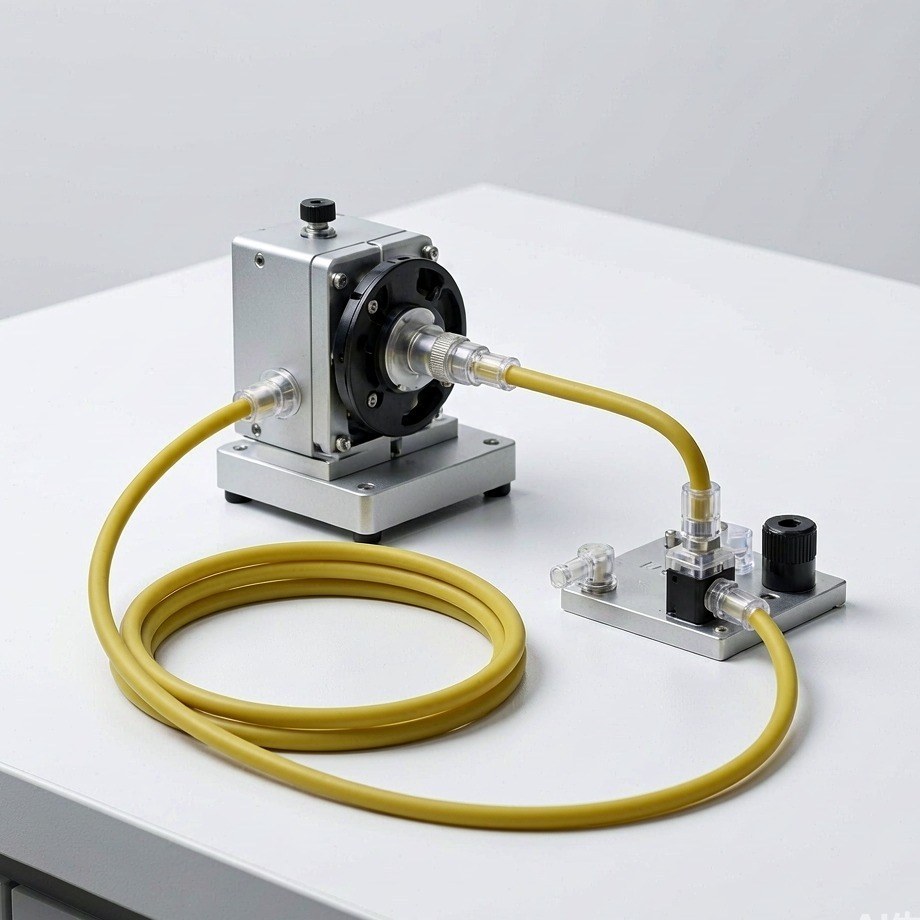 Custom Slim Yellow Silicone Tubing for Precision Dosing Pumps application image