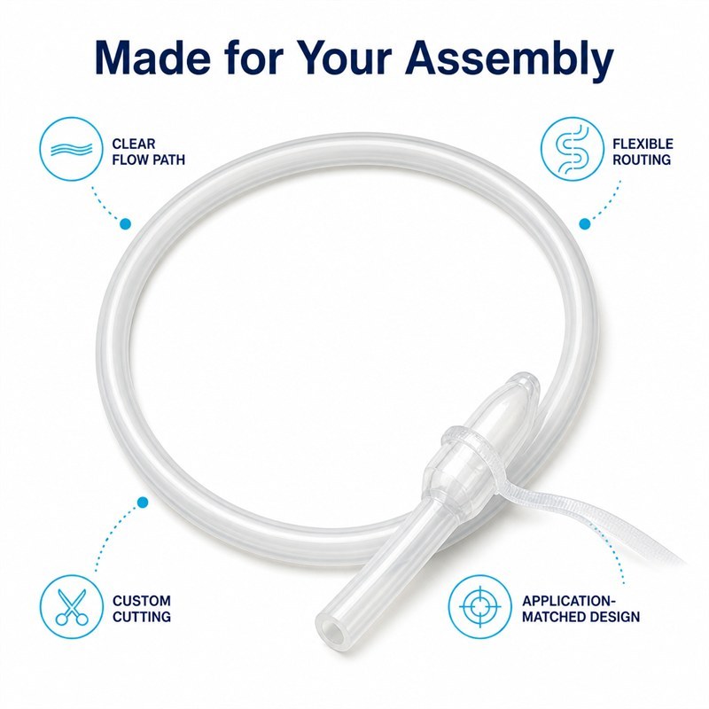 Custom Clear Flexible Tubing for Fluid Transfer application image