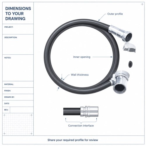 Custom Black EPDM Rubber Tubing for General Equipment Use