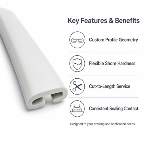 Custom Double-Cavity Silicone Sealing Profile for Equipment Enclosures
