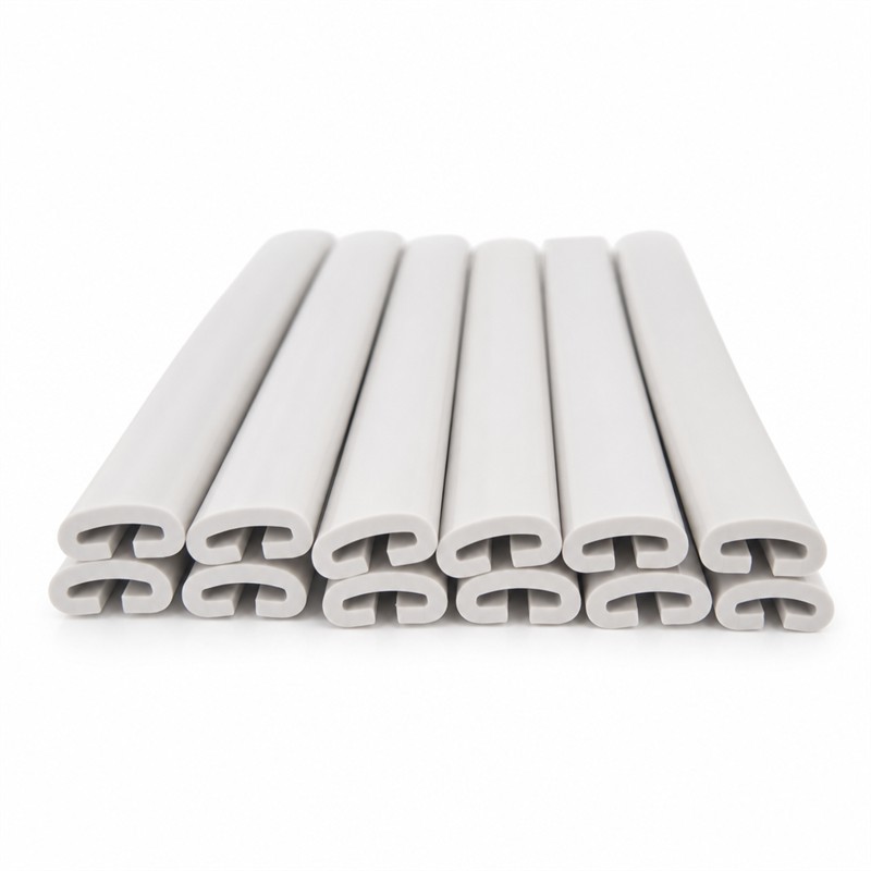Custom U-Channel Silicone Edge Trim for Panel Protection main profile view