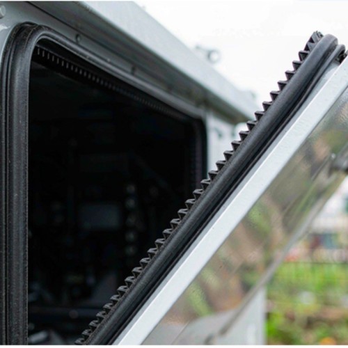 Custom Notched Silicone Cushioning Profile for Equipment Doors