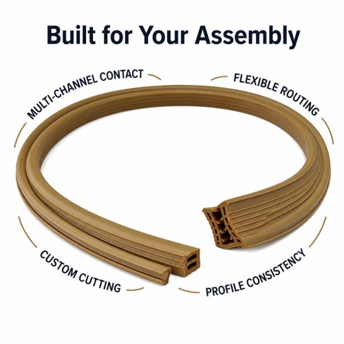 Custom Multi-Cavity Silicone Gasket Profile for Access Covers