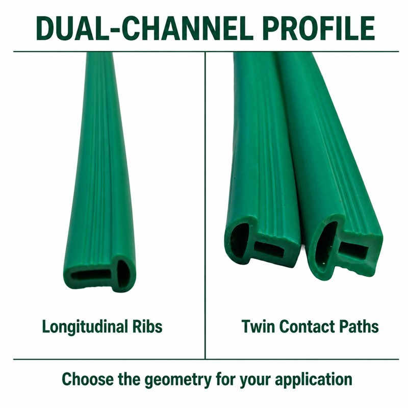 Silicone profile section and detail