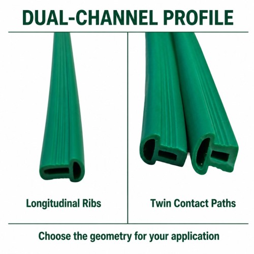 Custom Twin-Channel Silicone Sealing Profile for Inspection Panels