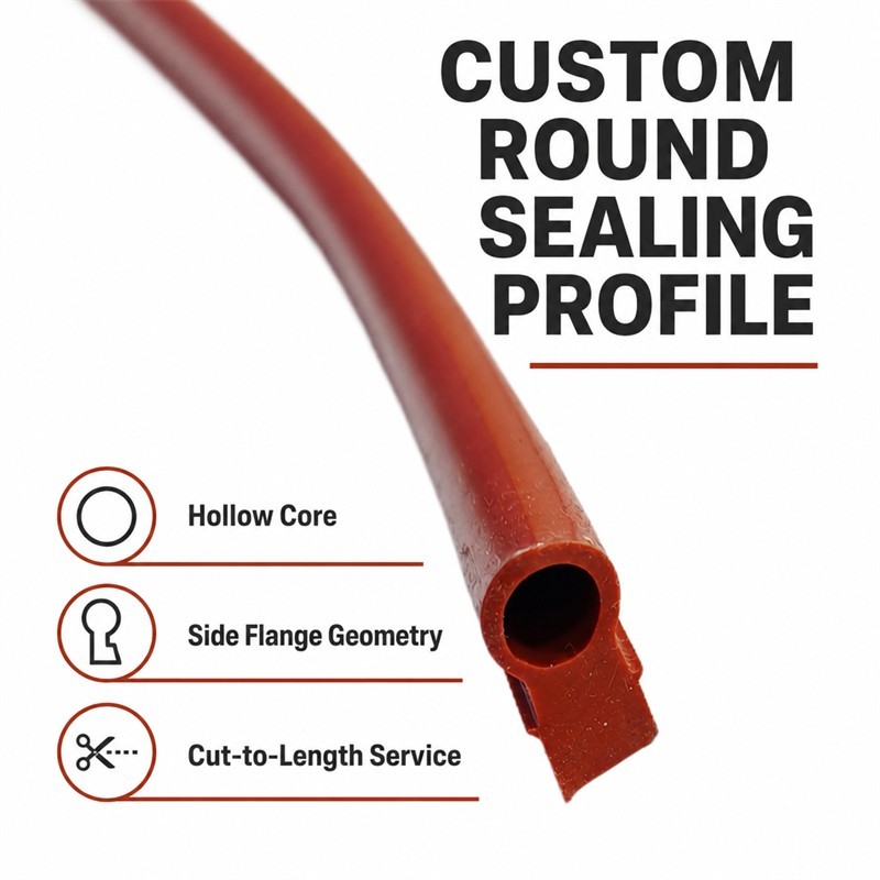 Silicone profile section and detail