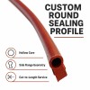 Custom Hollow Bulb Silicone Seal with Side Wing for Appliance Doors