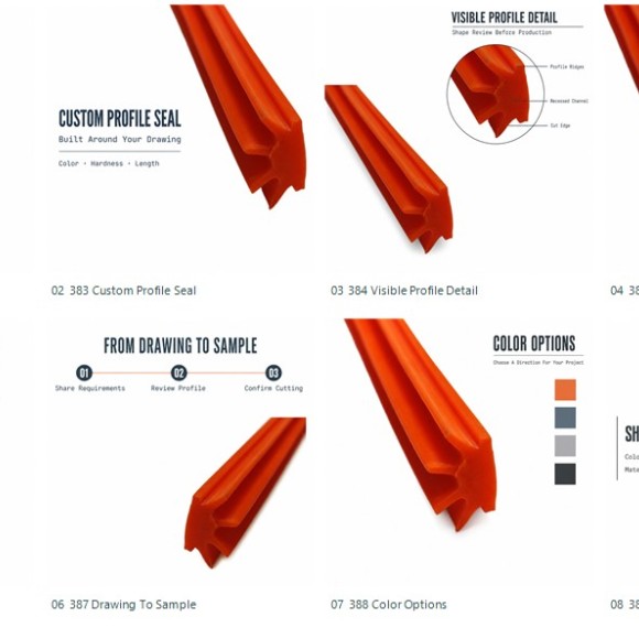 Custom Silicone Lip Edge Trim for Acrylic Equipment Covers