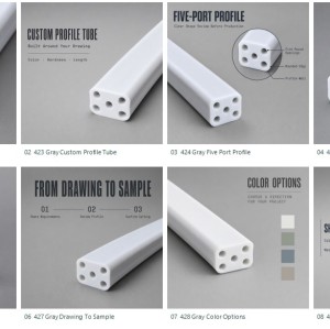 Custom Five-Hole Silicone Spacer Profile for Equipment Panels