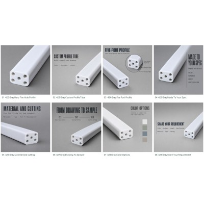 Custom Five-Hole Silicone Spacer Profile for Equipment Panels