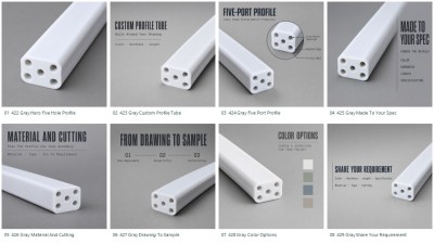 Custom Five-Hole Silicone Spacer Profile for Equipment Panels