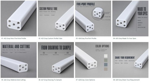 Custom Five-Hole Silicone Spacer Profile for Equipment Panels