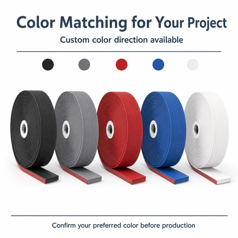 Custom colour matching for self-adhesive sealing strip production