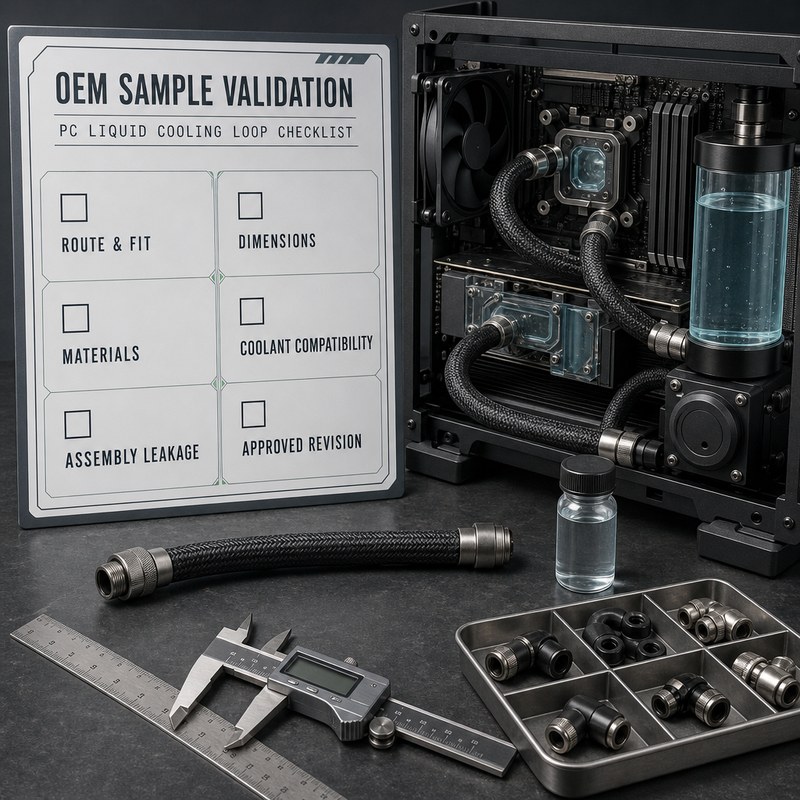 Illustrative OEM PC cooling loop sample validation checklist