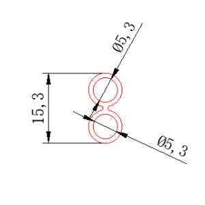 UV-Resistant Double-Hole Rubber Sleeve for Automotive Cable Heat-Proof and Non-Conductive for Enhanced Electrical Safety