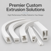White flexible silicone extruded profiles / silicone tubing / flexible silicone strips