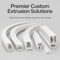 White flexible silicone extruded profiles / silicone tubing / flexible silicone strips