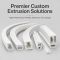 White flexible silicone extruded profiles / silicone tubing / flexible silicone strips