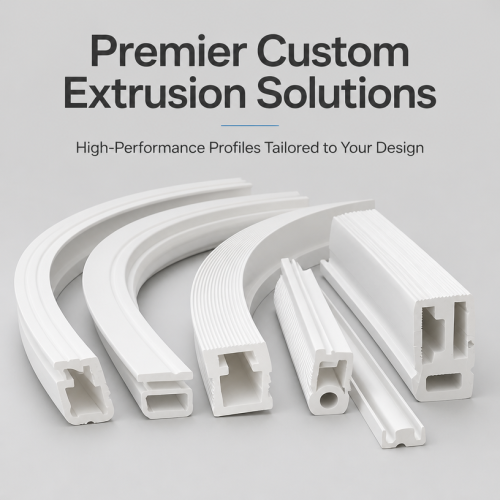 White flexible silicone extruded profiles / silicone tubing / flexible silicone strips