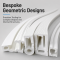White flexible silicone extruded profiles / silicone tubing / flexible silicone strips