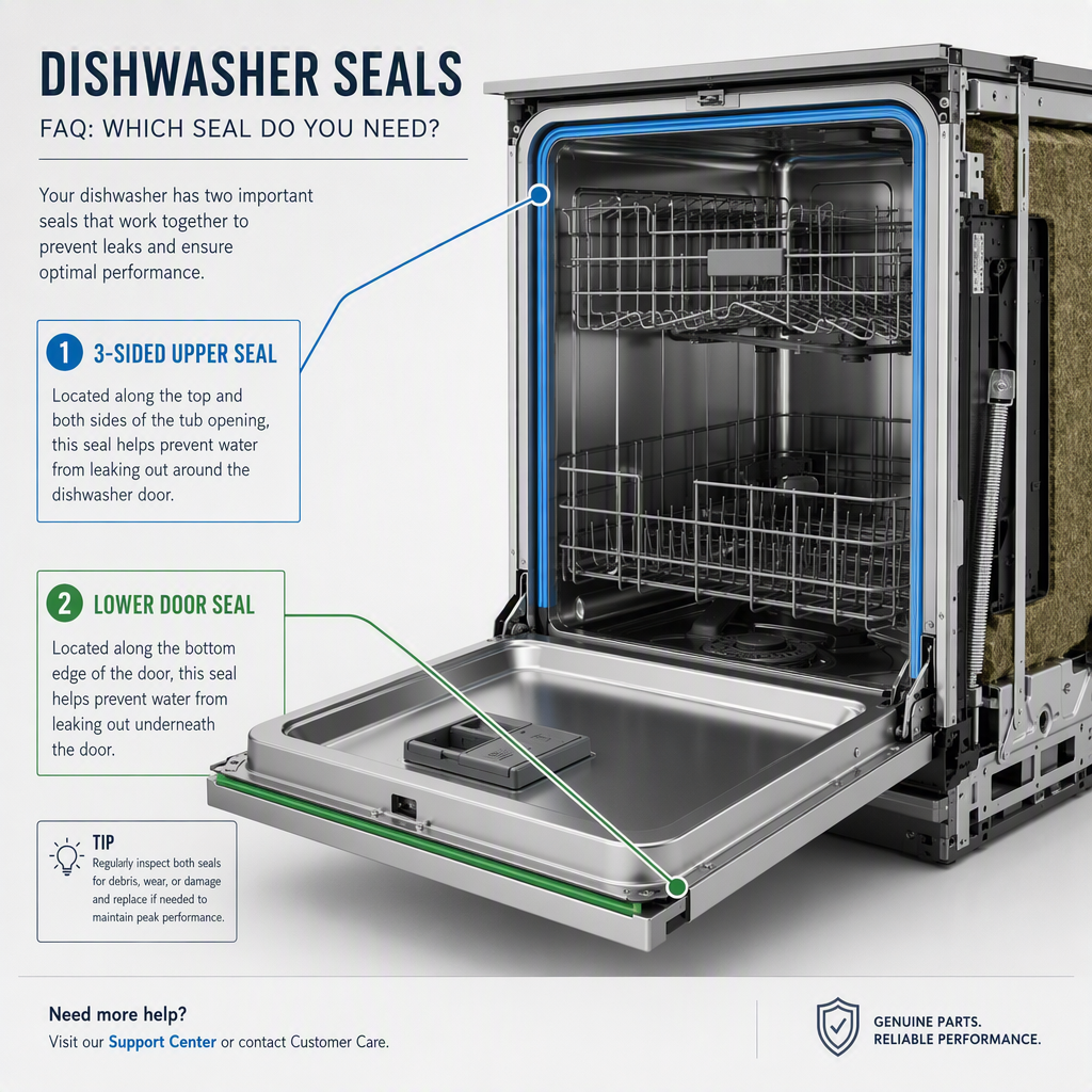 Dishwasher seals