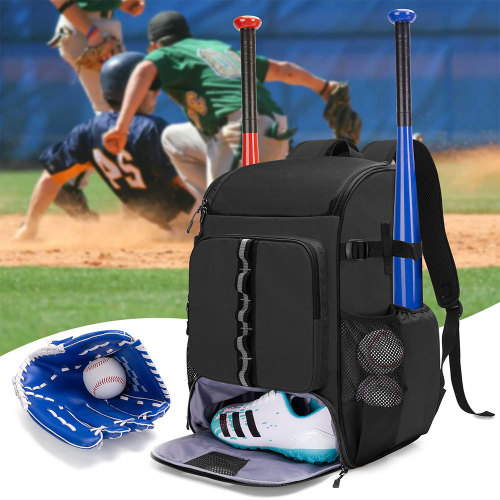 Factory Customized Backpack Polyester Waterproof Fabric Baseball Bag Professional Sports Bag