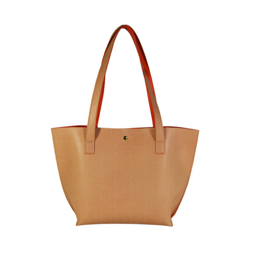 Custom plant tanned soft leather cross print PU leather Tote bag