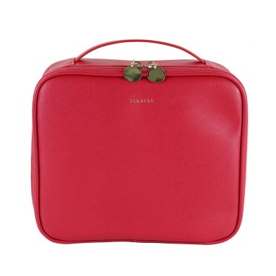 PU Leather Makeup Bag - Waterproof, Lightweight & Customizable Cosmetic Organizer for Salons