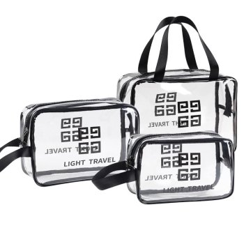 Clear Makeup Bag - Waterproof, Transparent Travel Organizer for Cosmetics & Toiletries