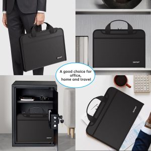 Fireproof Accordion File Bag - Flame-Resistant, Durable Document Organizer for Office & Home