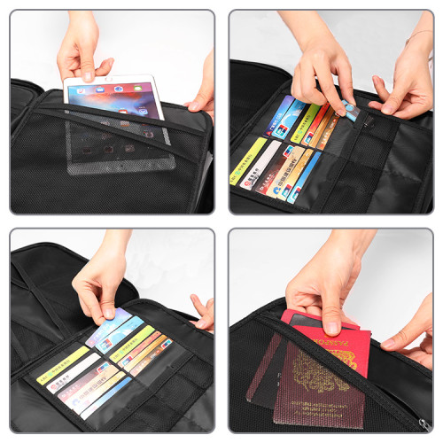 OEM waterproof security document storage bag Multi-functional fireproof file storage bag