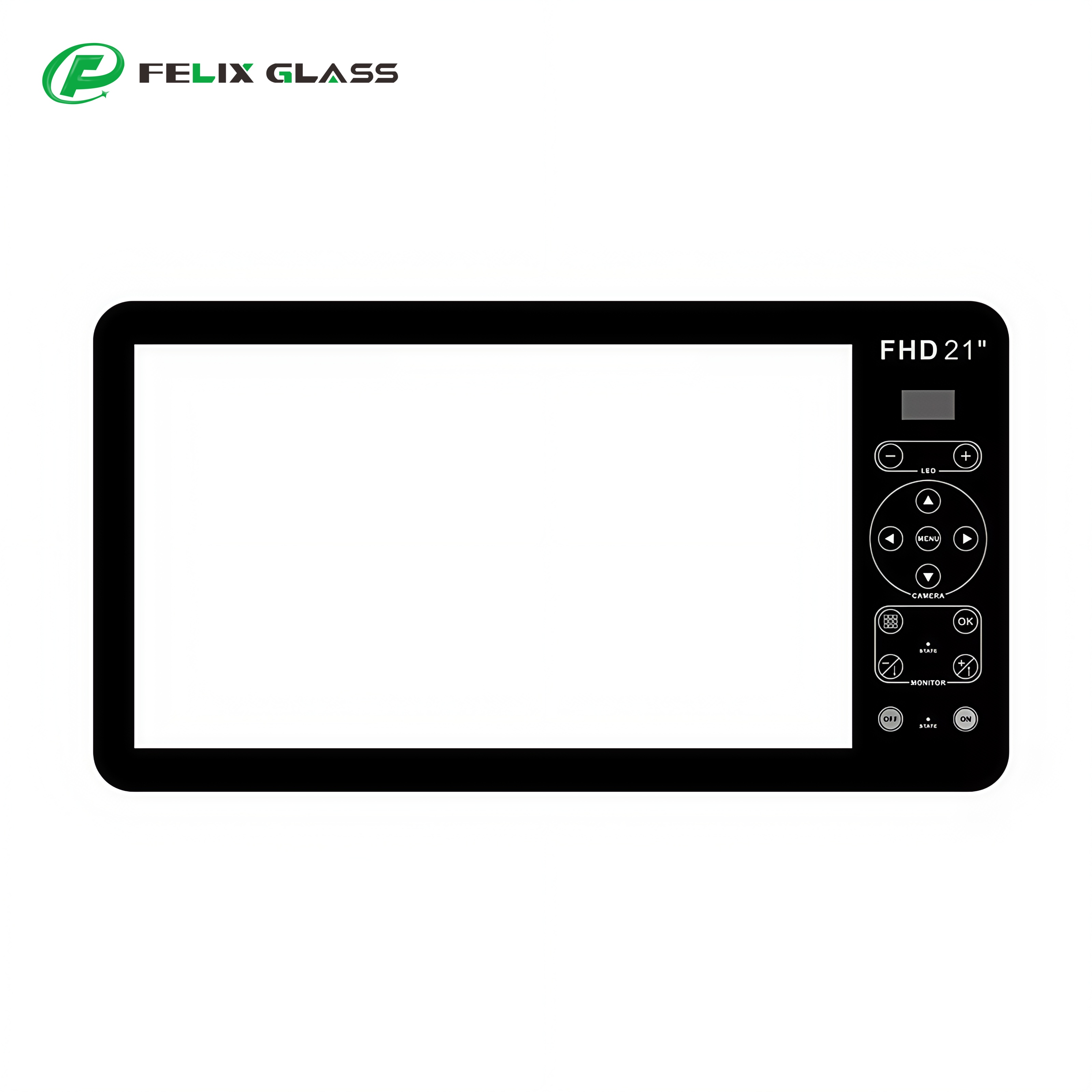 Customized industrial equipment display panel glass