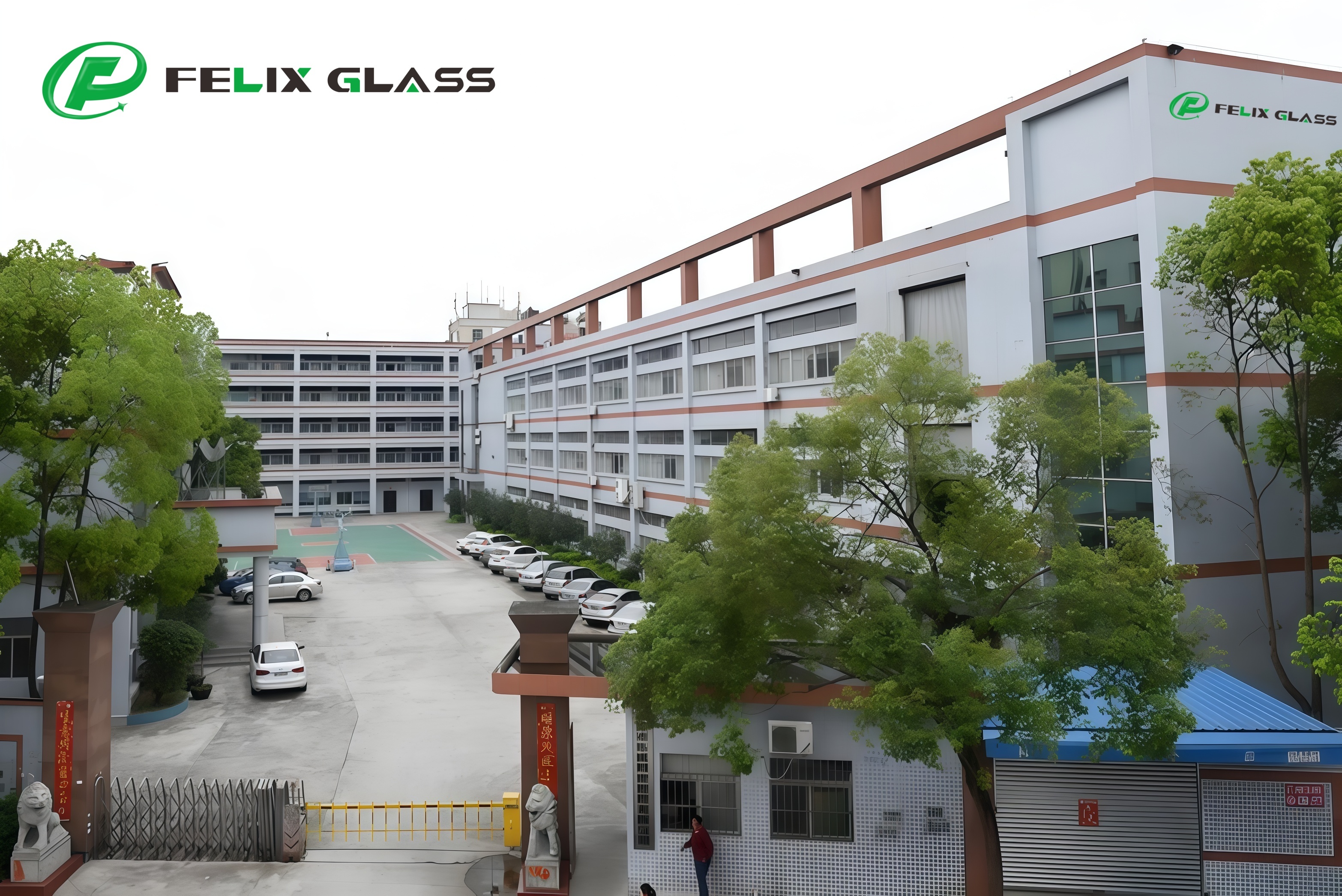 Exterior photos of FELIX GLASS Dongguan production base