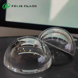 Factory OEM Custom Hemispherical & Slanted Edge BK7/K9 Optical Glass Dome Lens | Clear Lens | For Sensor & Camera Protection FE-GXQZ-0100297
