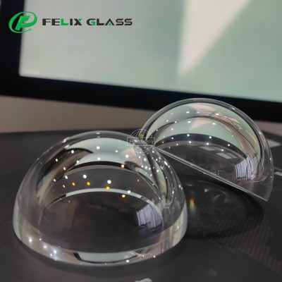 Factory OEM Custom Hemispherical & Slanted Edge BK7/K9 Optical Glass Dome Lens | Clear Lens | For Sensor & Camera Protection FE-GXQZ-0100297
