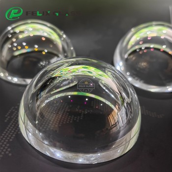 Factory OEM Custom Hemispherical & Slanted Edge BK7/K9 Optical Glass Dome Lens | Clear Lens | For Sensor & Camera Protection FE-GXQZ-0100295