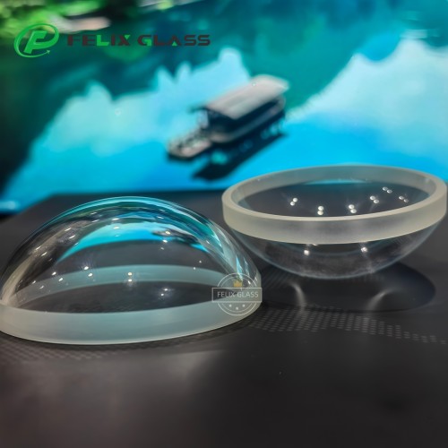 Factory OEM Custom Hemispherical & Slanted Edge BK7/K9 Optical Glass Dome Lens | Clear Lens | For Sensor & Camera Protection