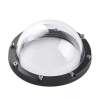 Factory OEM Custom BK7/K9 Optical Glass Dome Lens | Waterproof AR Coated | Mounted Flange Base for Underwater Camera & CCTV Protection