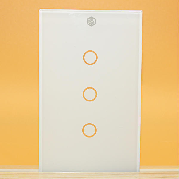 Custom Smart Home Touch Control Glass Panel | Tempered AF/AR Coated 3-Gang Touch Switch Glass Cover | FELIX GLASS