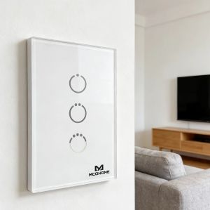 Custom Smart Home Touch Control Glass Panel | Tempered AF/AR Coated 3-Gang Touch Switch Glass Cover | FELIX GLASS