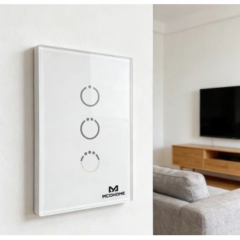 Custom Smart Home Touch Control Glass Panel | Tempered AF/AR Coated 3-Gang Touch Switch Glass Cover | FELIX GLASS