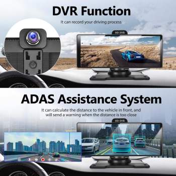 Smart Touch Car DVR Tempered Glass Panel | AR/AF Coated Automotive Display Cover Glass