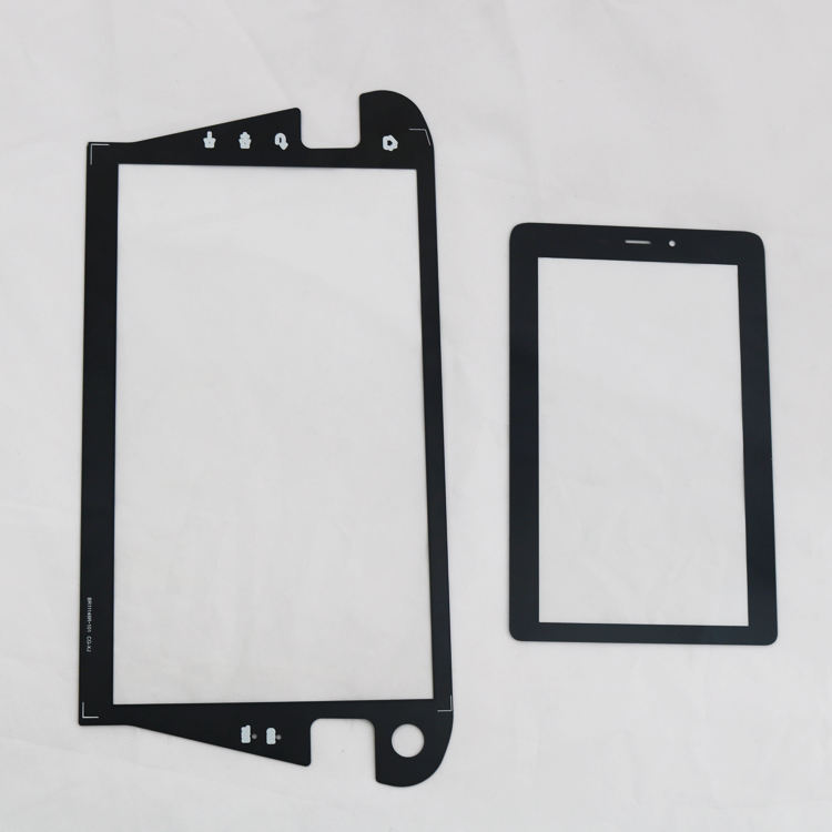 C J shaped cover glass application for industrial control and gaming machine