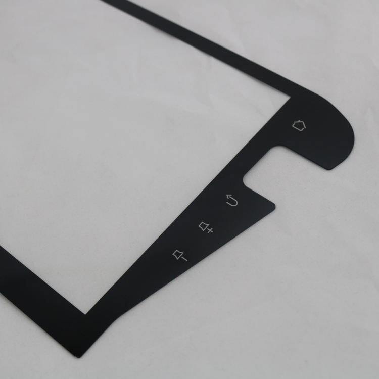custom processed tempered glass with printing holes and finished edges