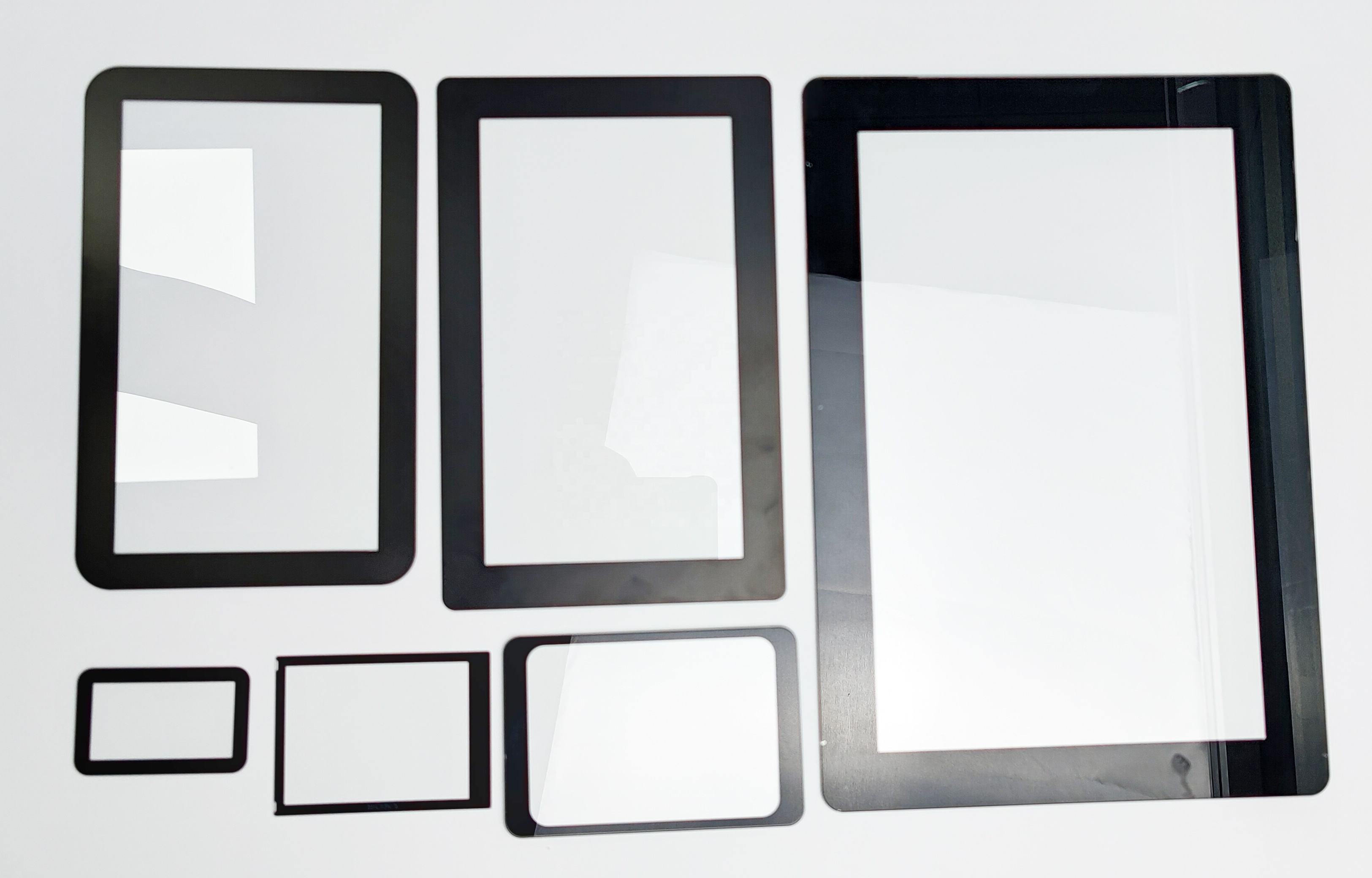 Finished sapphire display cover installed on automotive HMI touch panel