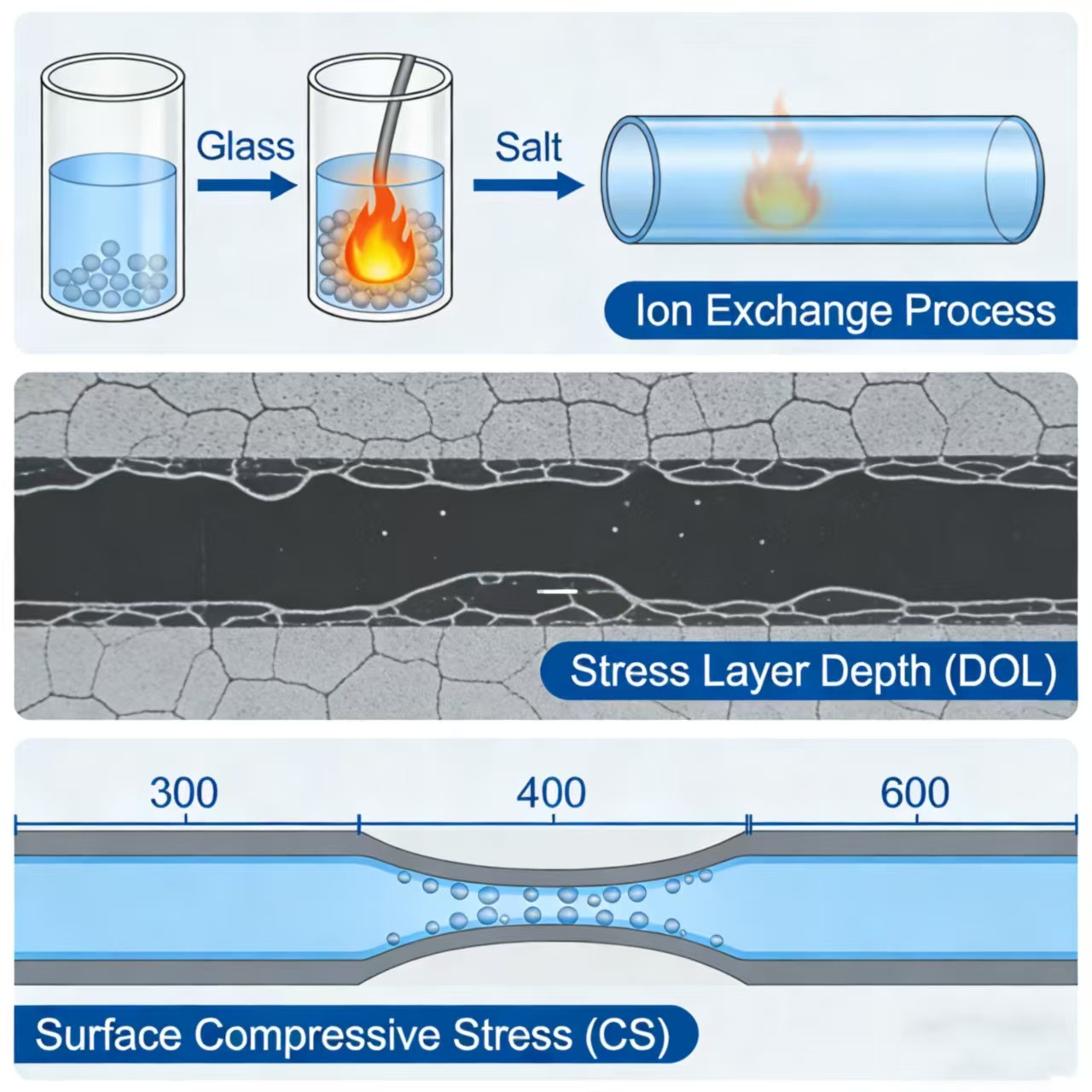 Q3: What is the stress standard after glass chemical strengthening?