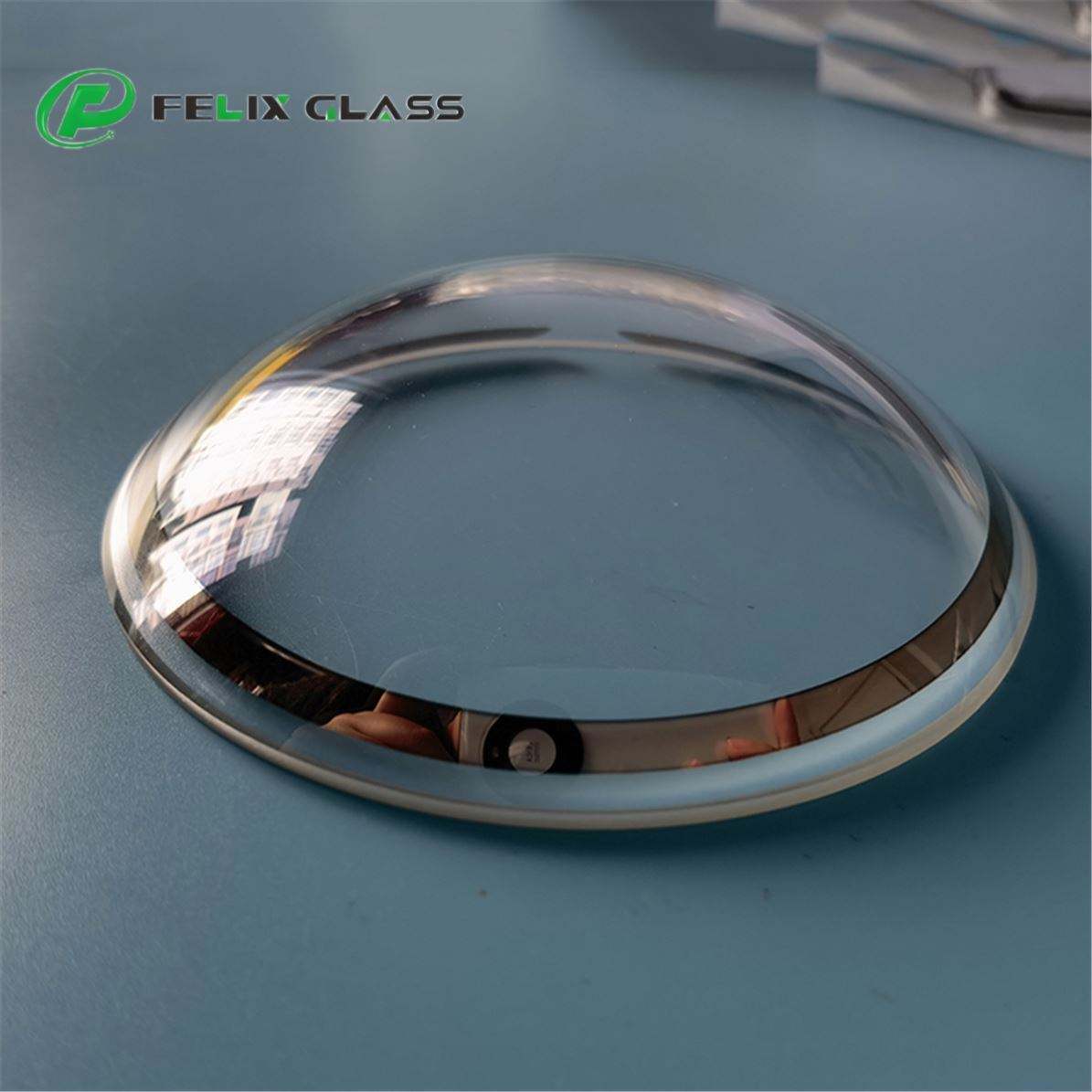Custom ITO conductive glass dome for CCTV camera defrost and outdoor optical protection